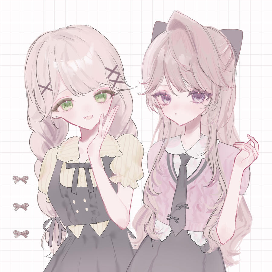 描き合い 2人 衣装デザイン